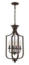  11214 MB - Hillcrest 22-in. High Matte Black 4-Light Cage Chandelier